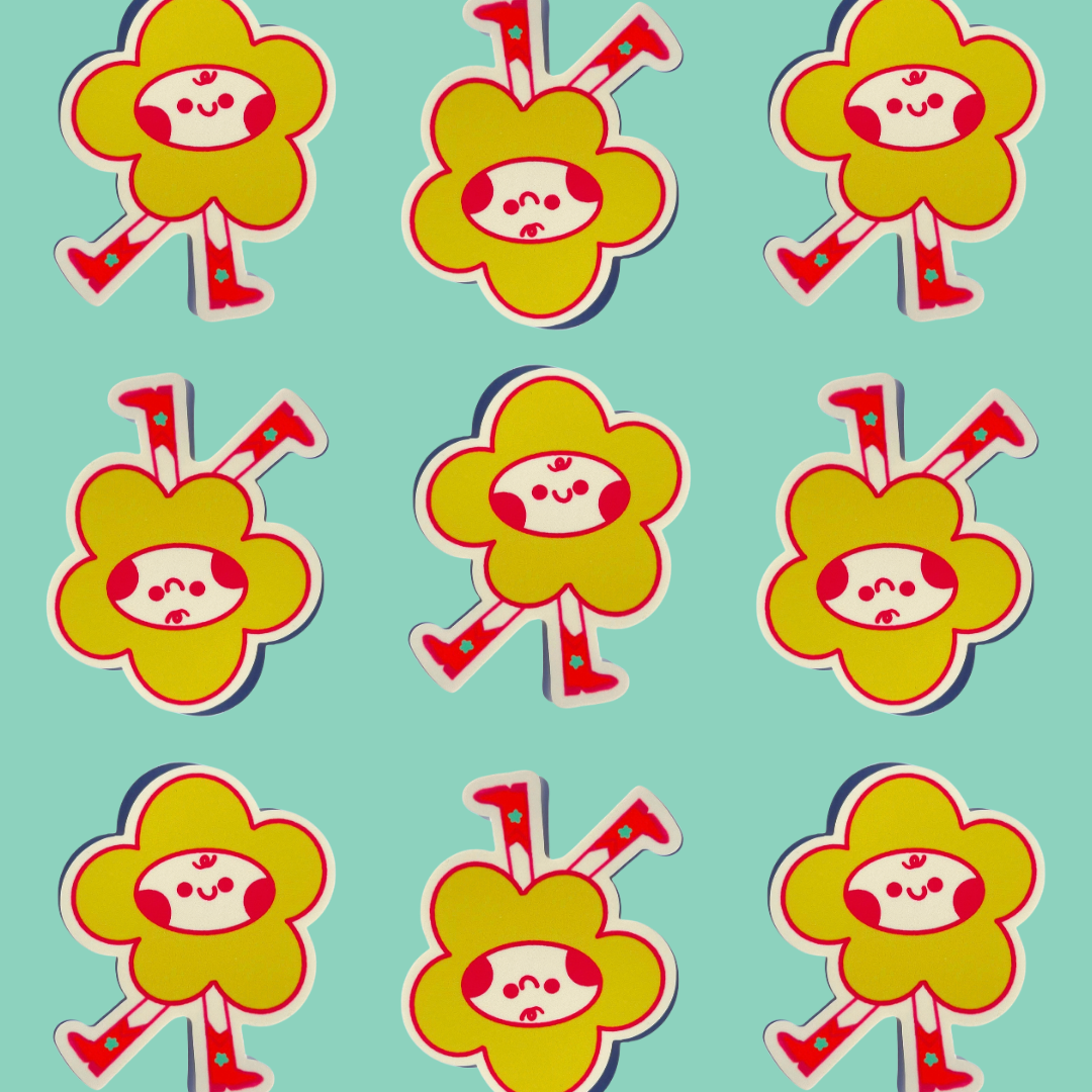 Penelope Flower Girl Vinyl Sticker