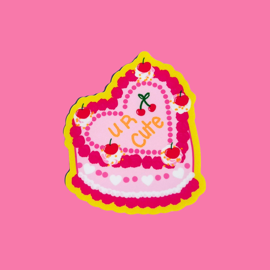 U R Cherry Cute Vinyl Sticker