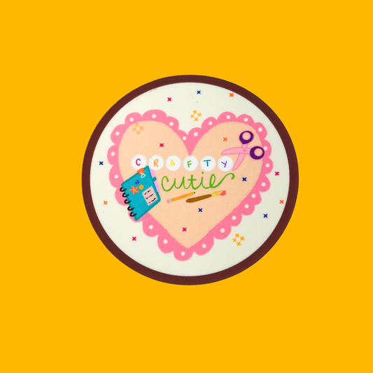 Crafty Cutie Vinyl Sticker