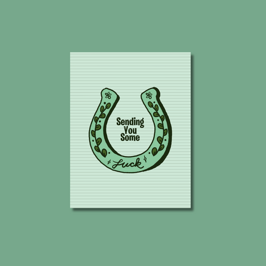 Sending You Some Luck Sticker Greeting Card