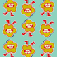 Penelope Flower Girl Vinyl Sticker