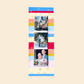 Girly Pop Stripes Magnetic Photo Strip Frame