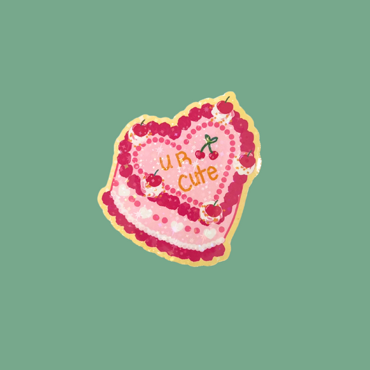 U R Cherry Cute Cake Sticker