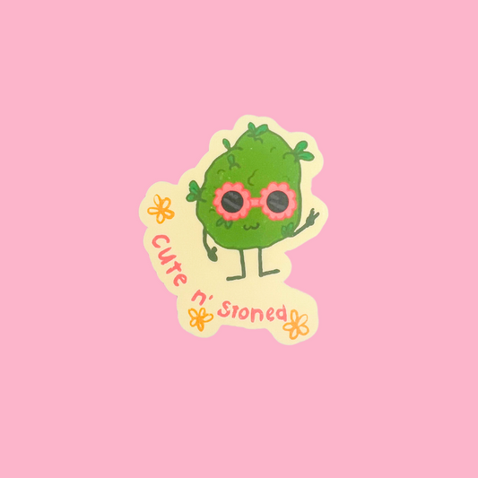Cute & Stoned Sticker