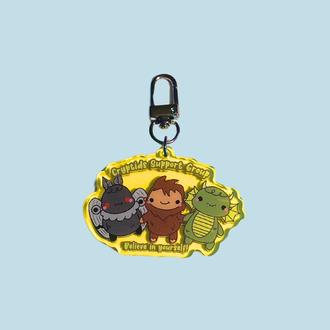 Cryptids Support Group Acrylic Keychain