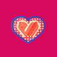 Hot Dog Heart Vinyl Sticker