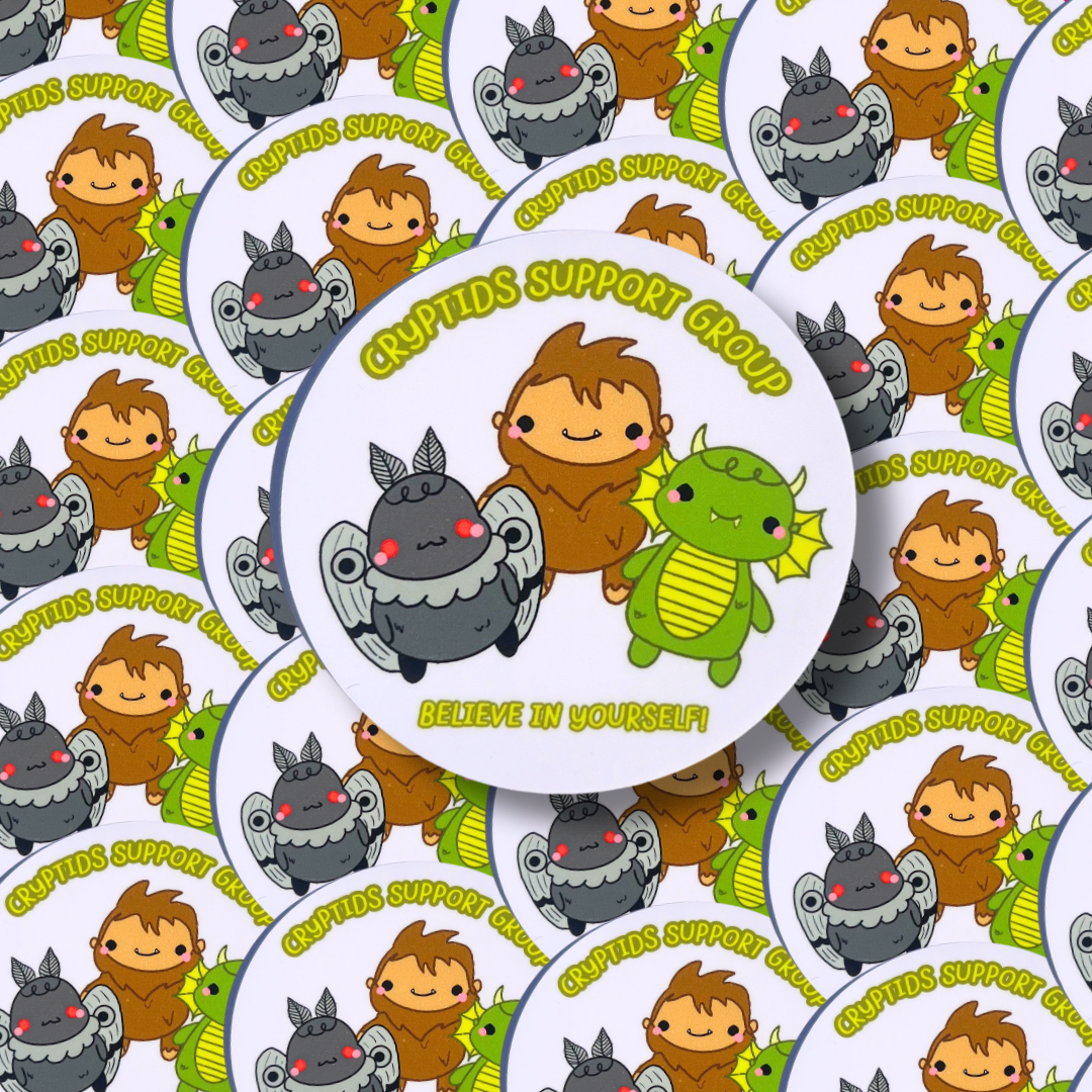 Cryptids Support Group Vinyl Sticker