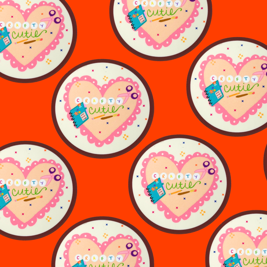 Crafty Cutie Vinyl Sticker