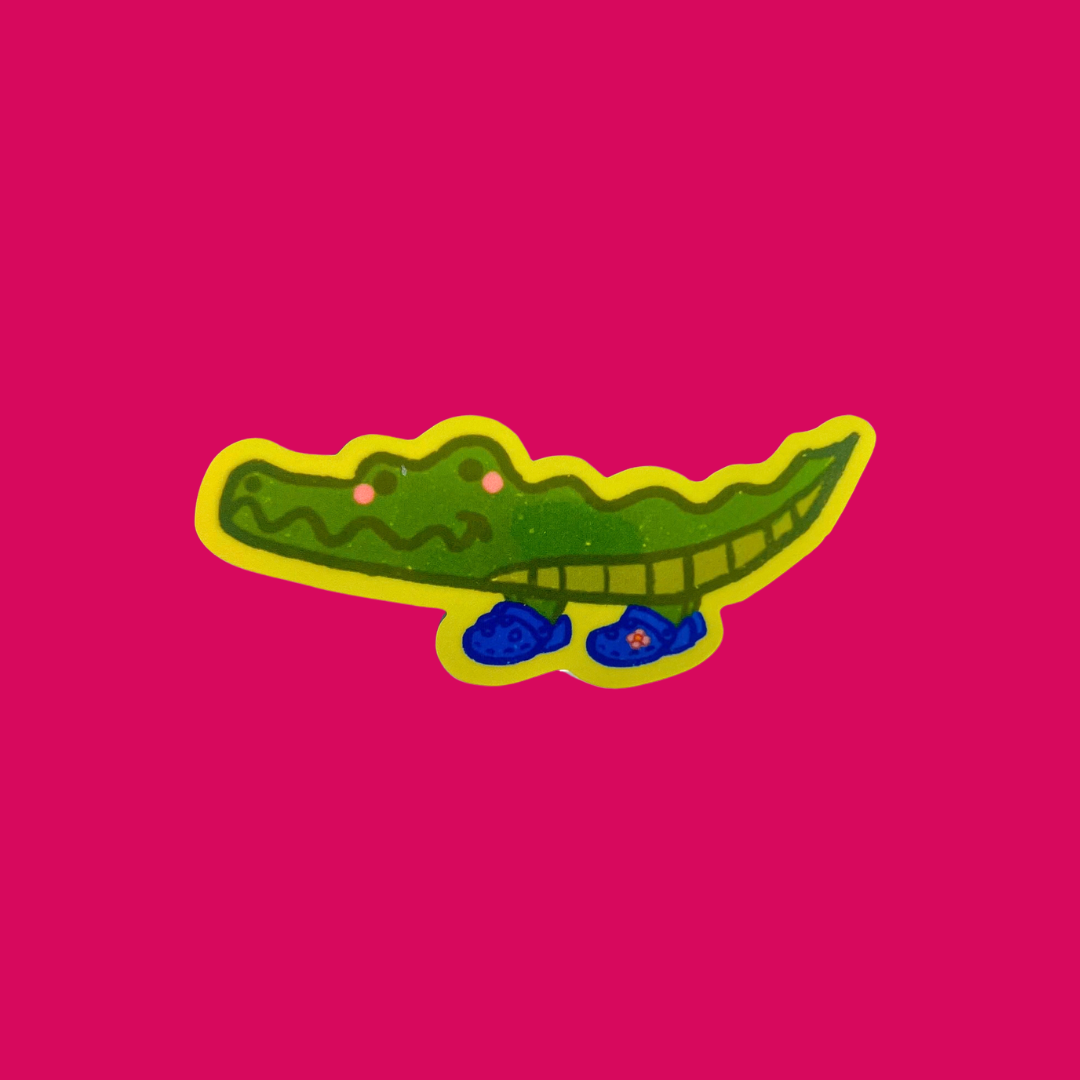 Croc in Crocs Vinyl Sticker