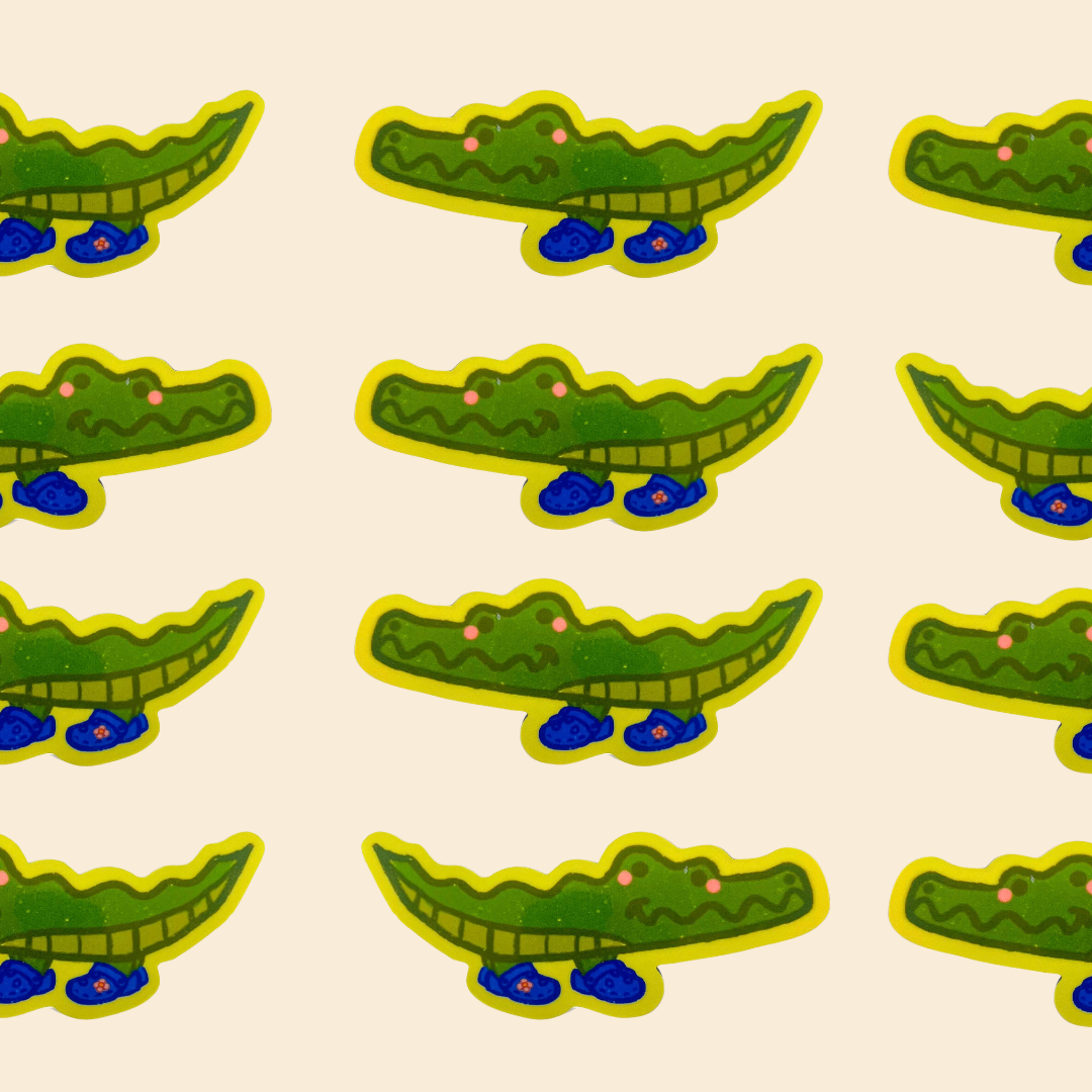 Croc in Crocs Vinyl Sticker