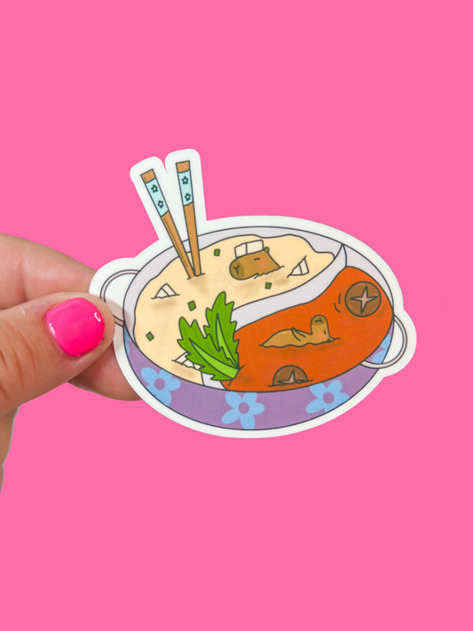 Capybara Hot Pot Soup Sticker