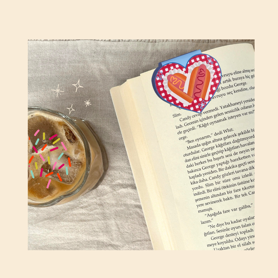 Hotdog Heart Magnetic Bookmark