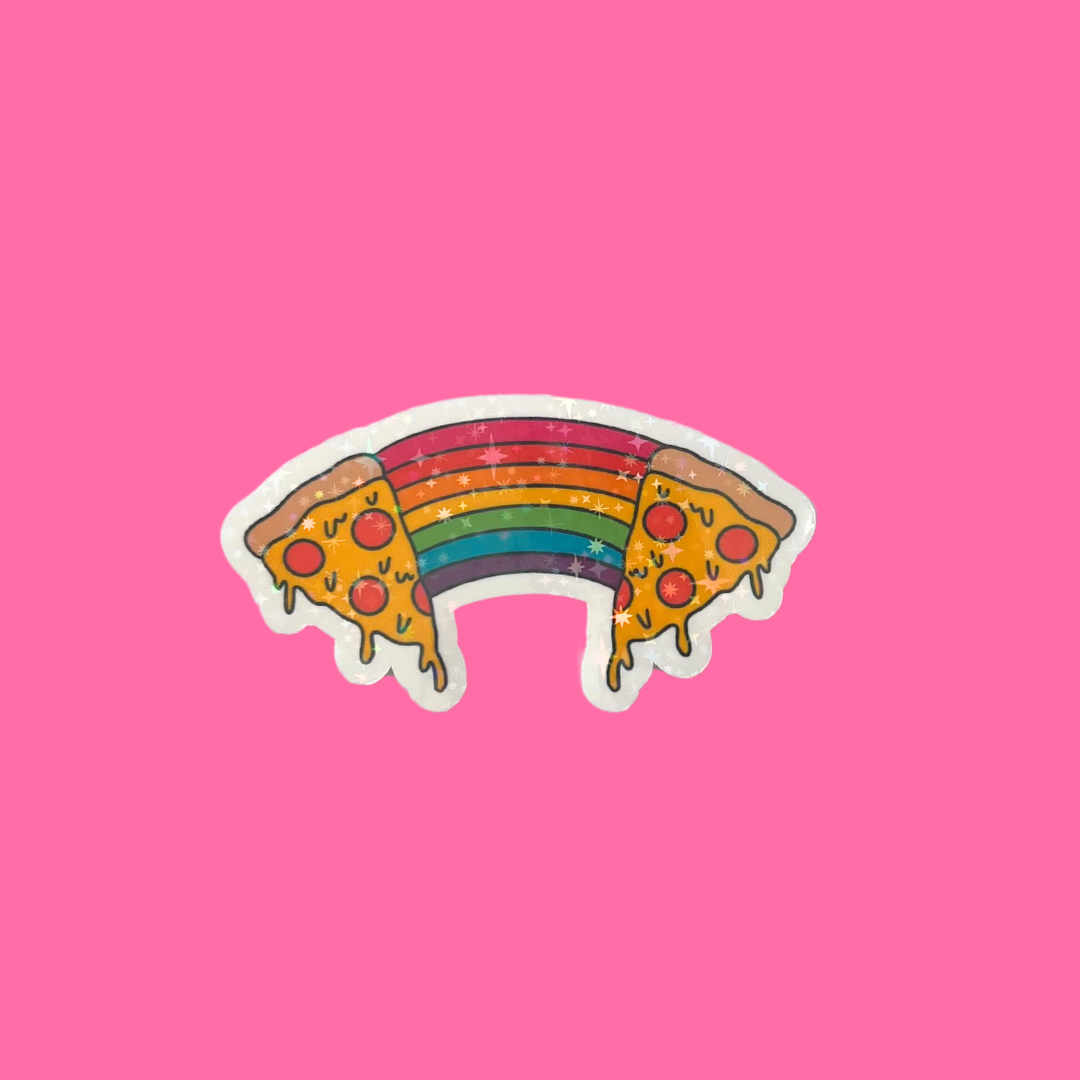 Rainbow Pizza Sticker