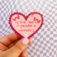 Love You As A Worm Sticker Greeting Card