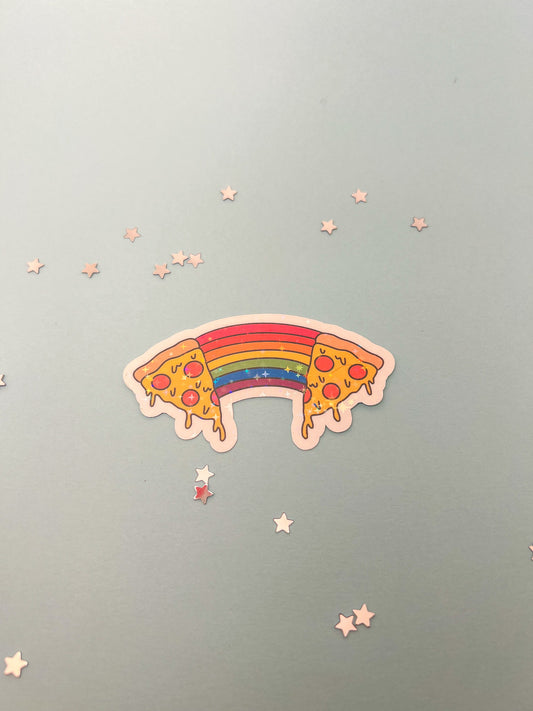 Rainbow Pizza Sticker