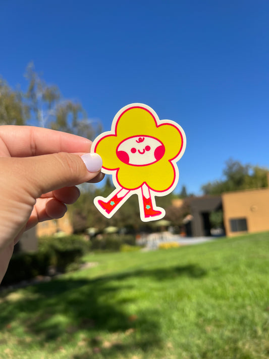 Penelope Flower Girl Vinyl Sticker