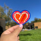 Hot Dog Heart Vinyl Sticker