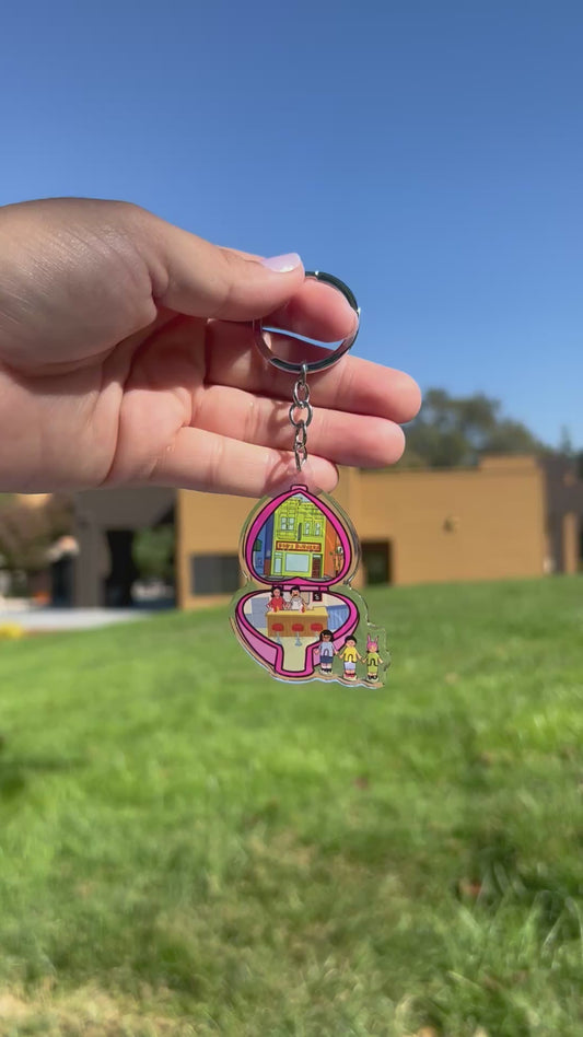 Bobs Burger X Polly Pocket Keychain