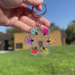 Lady Bug Party Glitter Keychain
